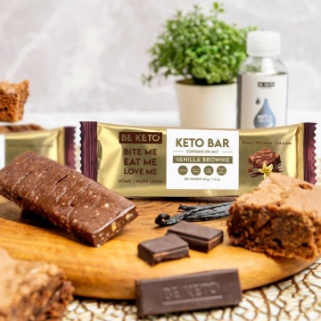 Baton KETO Vanilla Brownie (fara zahar, fara gluten, vegan, lowcarb) 40g - BE KETO - Img 2