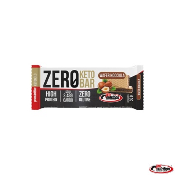 Baton proteic keto cu aroma de NAPOLITANA cu ALUNE DE PADURE 50g (fara zahar, fara gluten, lowcarb) 50g - Pro Nutrition