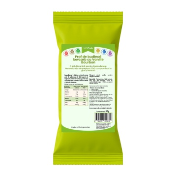 Budinca Low carb de vanilie cu faina de Konjac (fara zahar, fara gluten) 35g - NoCarb