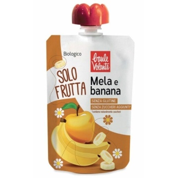 ECO Piure de mere si banane, fara gluten, fara zahar adaugat, Baule Volante 100g - Img 2
