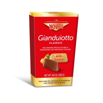 Praline de ciocolata cu Lapte si Alune de Padure Gianduja (fara gluten) 250g - Novi