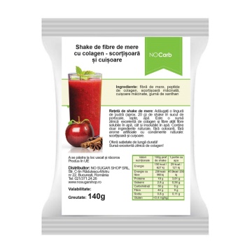 Shake din fibre de mere cu COLAGEN, aroma de scortisoara si cuisoare 140g- NoCarb