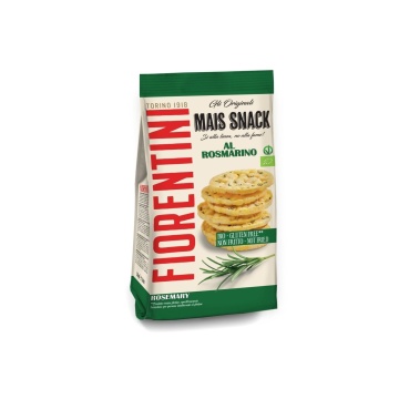 Snack ECO din porumb cu Rozmarin (fara zahar, fara gluten, vegan) 50g - Fiorentini