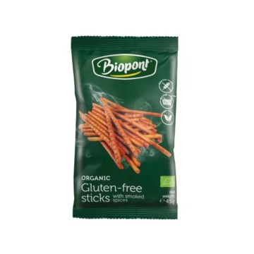 Sticksuri BIO cu Condimente Afumate (fara gluten, vegane) 45g - Biopont