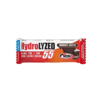 Baton proteic hidrolizat cu Ciocolata Neagra FONDANTE SMOOTHIE (fara zahar, fara gluten, fara ulei de palmier) 55g - Pro Nutrition