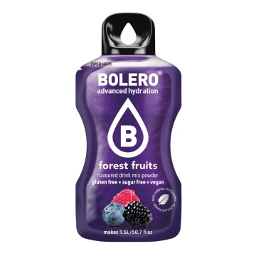 Bautura instant pudra cu Stevia FRUCTE DE PADURE (fara zahar, fara gluten, vegan) 3g - Bolero