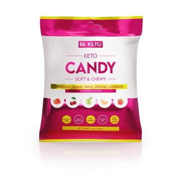 Caramele Keto MIX FRUCTE (fara zahar, fara gluten, vegan) 70g - BE KETO