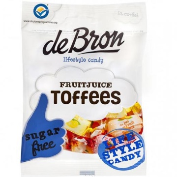 Caramele moi cu aroma de fructe (fara zahar, fara gluten) 90g - DeBron