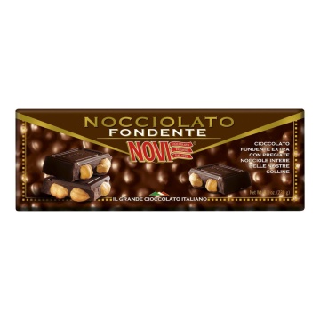 Ciocolata extra neagra cu Alune intregi (fara gluten) 230g - Novi
