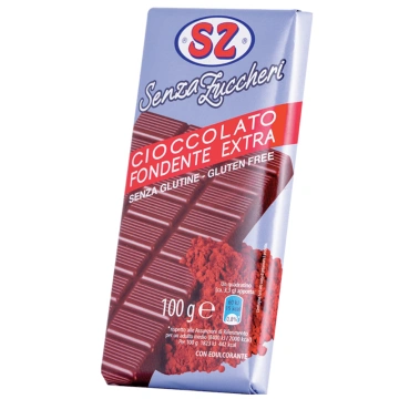 Ciocolata neagra fondant extra (fara gluten, fara zahar) 100g - Senza Zucchero