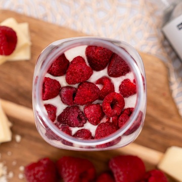 Crema tartinabila KETO Ciocolata Alba si Zmeura + MCT (fara zahar, fara gluten, vegan) 250g - BE KETO - Img 3