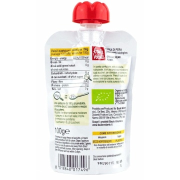 ECO Piure de pere williams, fara gluten, fara zahar adaugat, Baule Volante 100g - Img 2