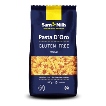 Fusilli din porumb (fara gluten) 500g - Pasta dOro SamMills