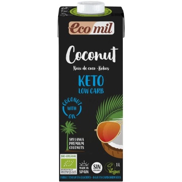 Bautura vegetala ECO keto cu cocos (fara zahar, fara gluten, vegan) 1l - Ecomil