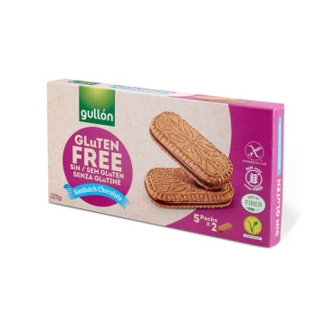 Biscuiti sandwich cu crema de ciocolata (fara gluten) 225g - Gullon