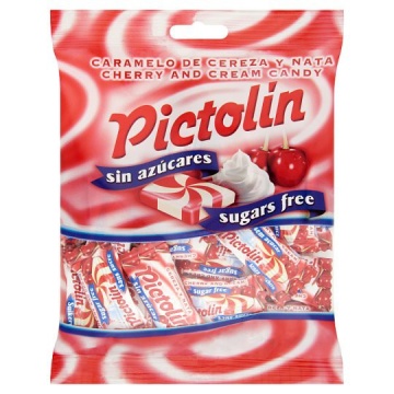 Bomboane dietetice cu gust de cirese si frisca (fara zahar, fara gluten) 65g - Pictolin