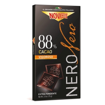 Ciocolata extra neagra cu 88% cacao (fara gluten) 75g - Novi