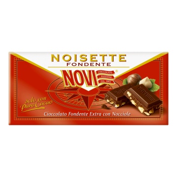 Ciocolata neagra cu Alune de Padure (fara gluten) 100g - Novi