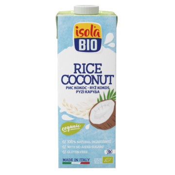 ECO Bautura din orez cu nuca de cocos, fara gluten, Isola Bio 1L