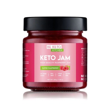 Gem keto cu zmeura (fara zahar, fara gluten, cu Stevia) 200g - BE KETO