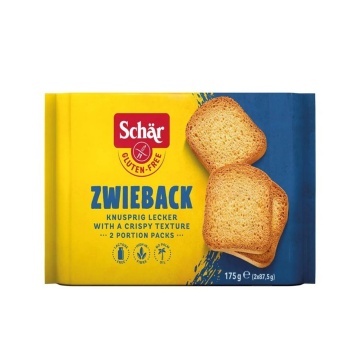 Paine prajita feliata ZWIEBACK (fara gluten, fara lactoza, fara ulei de palmier) 175g - Schar