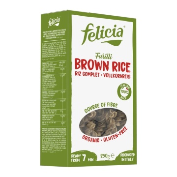 Paste Penne ECO din orez brun integral(fara gluten) 250g - Felicia