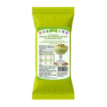 Pudra pentru budinca sau crema cu aroma de FISTIC (lowcarb, fara zahar, fara gluten, KETO) 100g - NoCarb