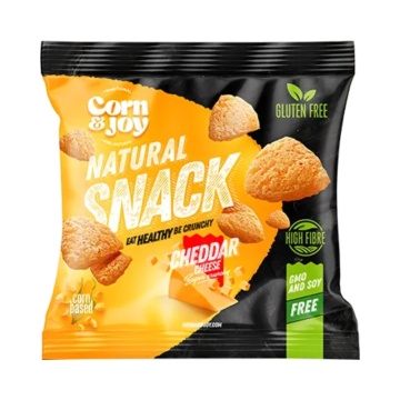 Pufuleti cu aroma de Cheddar (fara gluten) 25g - Corn&Joy