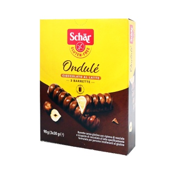 Batoane de napolitana cu crema alune (fara gluten) Ondule 90g - Schar