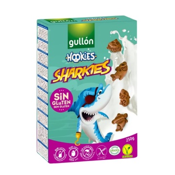 Biscuiti Sharkies cu cacao (fara gluten, fara lactoza, vegan) 250g - Gullon