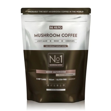 Cafea Instant Mushroom (Lion's Mane & Cordyceps & Reishi) French Vanilla (fara zahar, keto, low carb, vegan, fara gluten) 250g - BE KETO