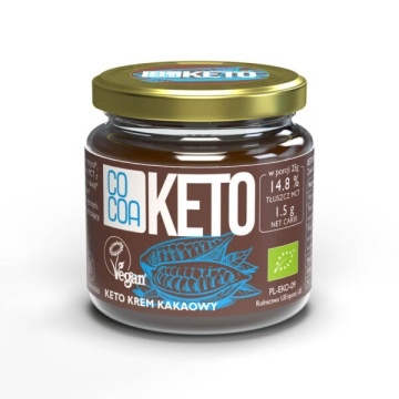 Crema de ciocolata ECO cu ulei de cocos MCT (fara zahar, keto) 200g - COCOA KETO
