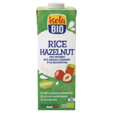 ECO Bautura din orez cu alune fara gluten, Isola Bio 1L