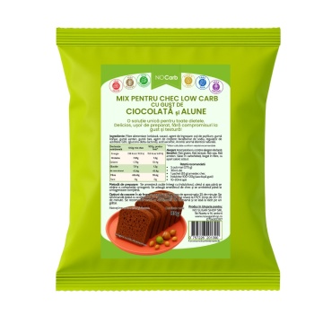 Mix pentru chec cu CIOCOLATA si ALUNE (lowcarb, fara zahar, fara gluten, keto) 80g - NoCarb
