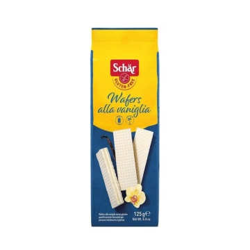 Napolitane cu crema de VANILIE (fara gluten, fara ulei de palmier) 125g - Schar