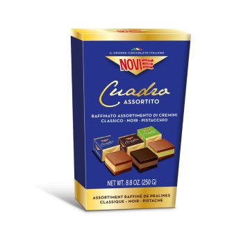 Praline de ciocolata asortate cu ALUNE DE PADURE (fara gluten) 250g - Novi
