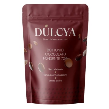 Banuti din ciocolata neagra 72% cu Stevia ( fara gluten, fara zahar, fara lactoza) 180g - DULCYA