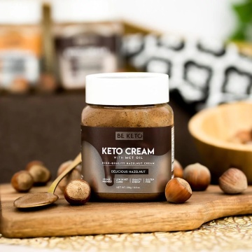Crema tartinabila KETO Delicious Hazelnut + MCT (fara zahar, fara gluten, vegan) 250g - BE KETO - Img 2