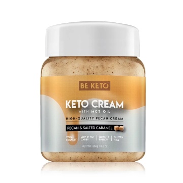 Crema tartinabila KETO nuci Pecan si Caramel Sarat + MCT (fara zahar, fara gluten, vegan) 250g - BE KETO