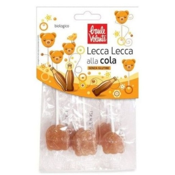 ECO Acadele cu gust de cola Lollypops, fara gluten, Baule Volante 64g