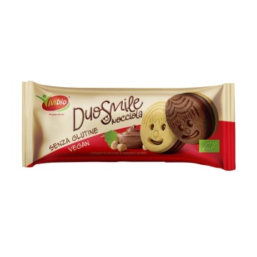 ECO Biscuiti DuoSmile cu umplutura de alune (fara gluten, vegan) Vivibio 40 g