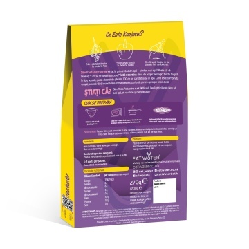 Fettucini din faina de konjac 9kcal. BIO 270g (vegan, fara carbohidrati, fara gluten, keto) - Slim Pasta - Img 2