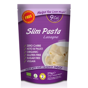 Lasagna din konjac BIO 270g (vegan, fara carbohidrati, fara gluten, keto) - Slim Pasta