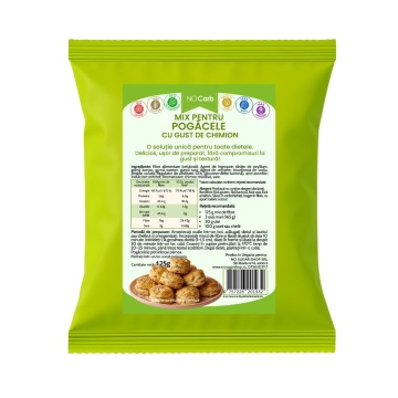 Mix de fibre pentru POGACELE cu gust de CHIMION (low carb, fara zahar) 125g - NoCarb