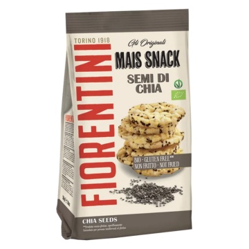 Snack ECO din porumb cu seminte de Chia (fara zahar, fara gluten, vegan) 50g - Fiorentini