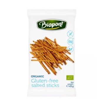 Sticksuri BIO cu sare (fara gluten, vegane) 45g - Biopont