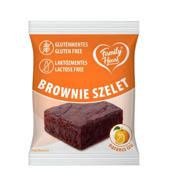 Brownie cu aroma de Portocala (fara gluten, fara lactoza) 30g - Family Heart