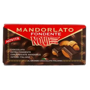 Ciocolata neagra cu Migdale intregi (fara gluten) 100g - Novi