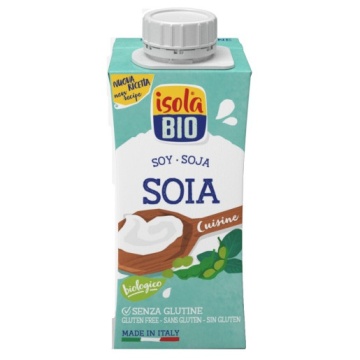 ECO Crema din soia pentru gatit (fara gluten, fara lactoza) Isola Bio 200ml - Img 2