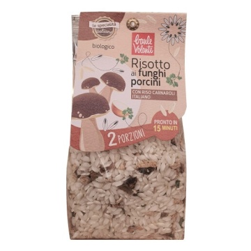 ECO Risotto cu ciuperci de padure (porcini) Baule Volante 250g